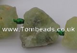 CNG1009 15.5 inches 15*25mm - 25*30mm nuggets green rutilated quartz beads