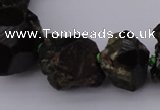 CNG1016 15.5 inches 10*14mm - 18*25mm nuggets green garnet beads