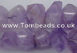 CNG1024 10*14mm - 15*20mm faceted nuggets lavender amethyst beads