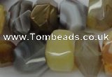 CNG1026 15.5 inches 10*14mm - 15*20mm faceted nuggets Botswana agate beads