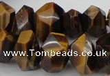 CNG1027 10*14mm - 15*20mm faceted nuggets yellow tiger eye beads