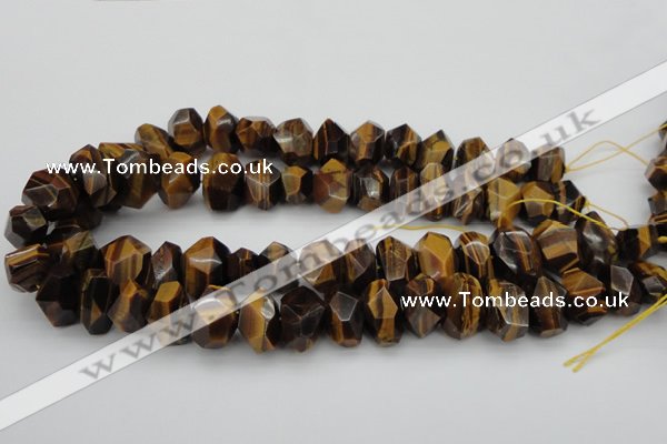 CNG1027 10*14mm - 15*20mm faceted nuggets yellow tiger eye beads