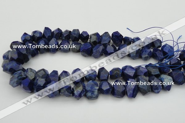 CNG1028 15.5 inches 10*14mm - 15*20mm faceted nuggets lapis lazuli beads