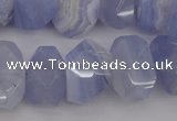 CNG1037 12*16mm - 15*20mm faceted nuggets blue lace agate beads