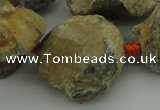 CNG1045 15.5 inches 15*20mm - 25*35mm nuggets inkstone fossil beads