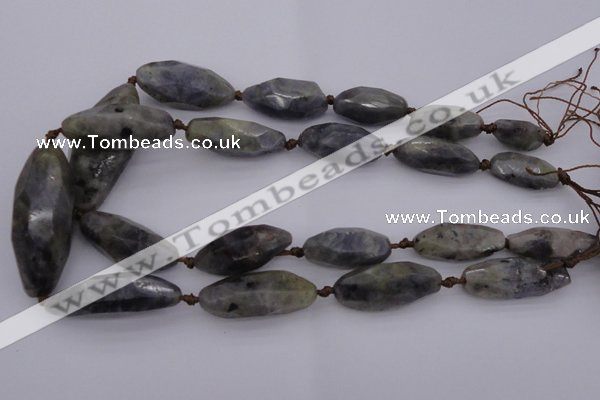 CNG1047 10*25mm - 20*48mm faceted nuggets iolite gemstone beads