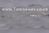 CNG1055 15.5 inches 12*16mm - 15*20mm faceted nuggets white crystal beads