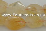 CNG1057 15.5 inches 12*16mm - 15*20mm faceted nuggets citrine beads