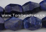 CNG1060 15.5 inches 12*16mm - 15*20mm faceted nuggets lapis lazuli beads