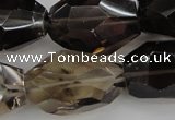 CNG1062 15.5 inches 18*25mm - 22*30mm faceted nuggets smoky quartz beads