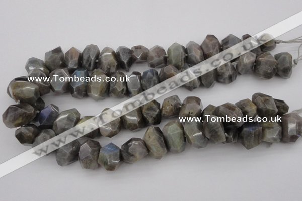 CNG1073 15.5 inches 12*16mm - 15*20mm faceted nuggets labradorite beads