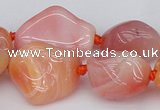 CNG1080 15.5 inches 12*20mm - 14*35mm nuggets red botswana agate beads