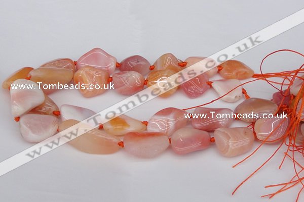 CNG1080 15.5 inches 12*20mm - 14*35mm nuggets red botswana agate beads