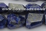 CNG1088 15.5 inches 15*20mm - 18*25mm faceted nuggets lapis lzuli beads