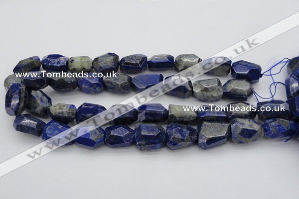 CNG1088 15.5 inches 15*20mm - 18*25mm faceted nuggets lapis lzuli beads