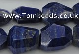 CNG1090 15.5 inches 15*20mm - 18*25mm faceted nuggets lapis lzuli beads