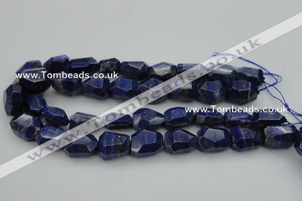 CNG1090 15.5 inches 15*20mm - 18*25mm faceted nuggets lapis lzuli beads