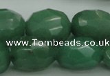 CNG1093 15*20mm - 18*25mm faceted nuggets green aventurine beads