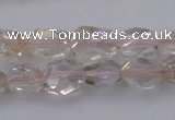 CNG1099 8*12mm - 10*14mm faceted nuggets AB-color white crystal beads