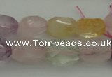 CNG1103 15.5 inches 12*16mm - 13*18mm faceted nuggets mixed quartz beads