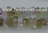 CNG1105 15.5 inches 5*8mm - 6*12mm faceted nuggets mixed quartz beads