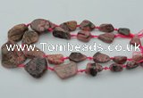 CNG1110 15.5 inches 10*15mm - 25*35mm nuggets rhodochrosite beads