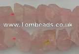 CNG1132 15.5 inches 8*12mm - 13*18mm nuggets rose quartz beads