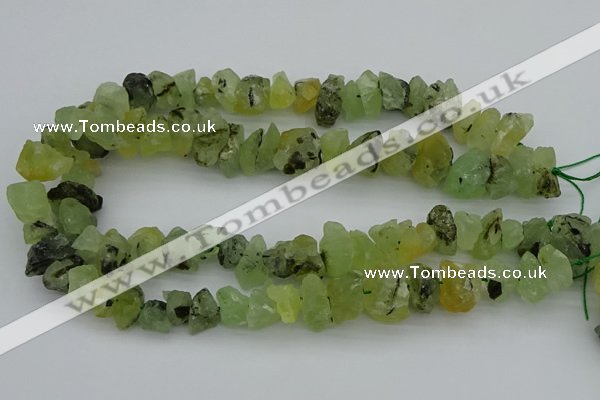 CNG1136 8*12mm - 13*18mm nuggets green rutilated quartz beads