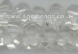 CNG1150 15.5 inches 10*14mm - 15*20mm faceted nuggets white crystal beads