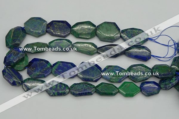 CNG1155 15.5 inches 20*25mm - 25*35mm freeform chrysocolla beads