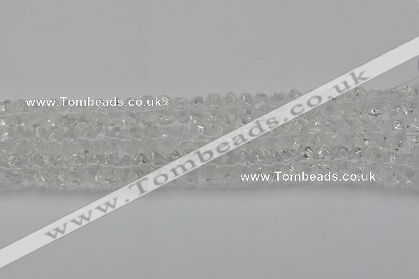 CNG1175 15.5 inches 6*14mm - 8*14mm nuggets white crystal beads