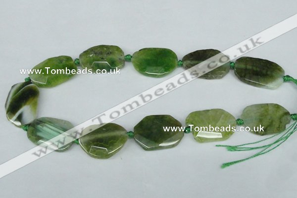 CNG1203 15.5 inches 20*30mm - 25*35mm freeform agate beads