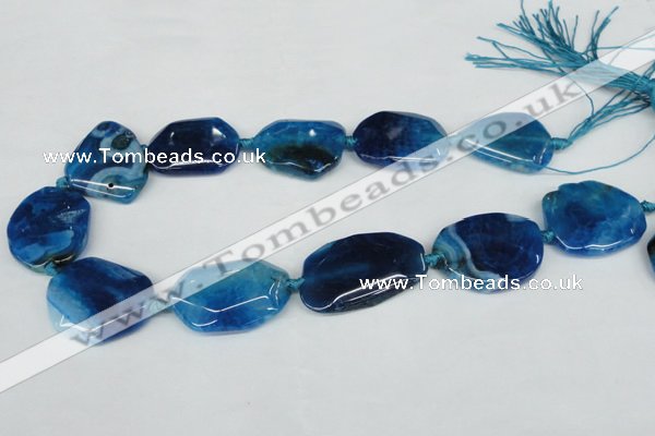 CNG1205 15.5 inches 20*30mm - 30*40mm freeform agate beads