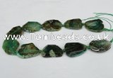 CNG1206 15.5 inches 20*30mm - 30*40mm freeform agate beads