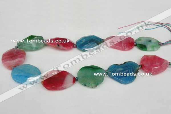 CNG1207 15.5 inches 20*30mm - 30*40mm freeform agate beads