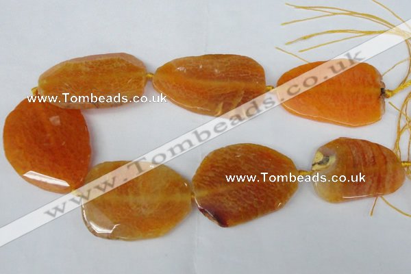 CNG1211 15.5 inches 35*45mm - 45*55mm freeform agate beads