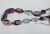 CNG1217 15.5 inches 20*30mm - 30*40mm freeform agate beads