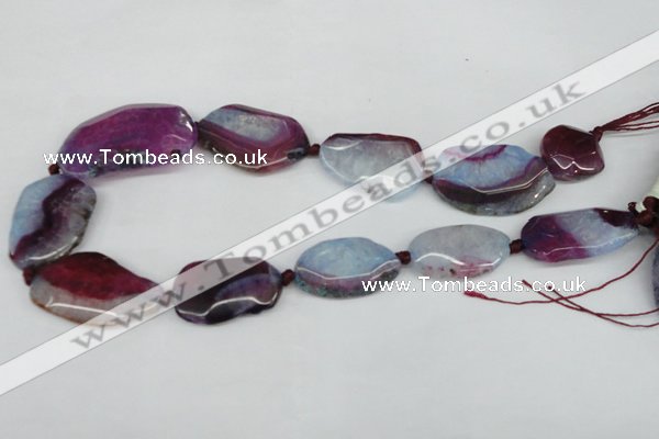 CNG1217 15.5 inches 20*30mm - 30*40mm freeform agate beads