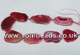 CNG1218 15.5 inches 25*35mm - 35*45mm freeform agate beads