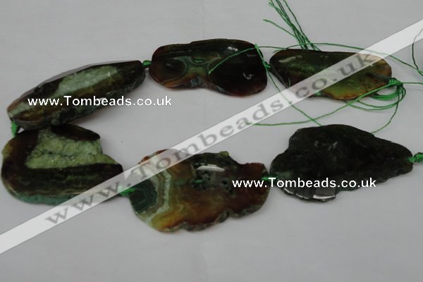 CNG1221 15.5 inches 30*50mm - 40*55mm freeform agate beads