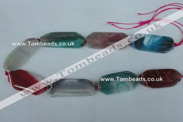 CNG1226 15.5 inches 20*35mm - 24*45mm freeform agate beads