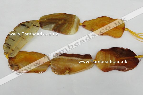 CNG1236 15.5 inches 30*50mm - 40*65mm freeform agate beads