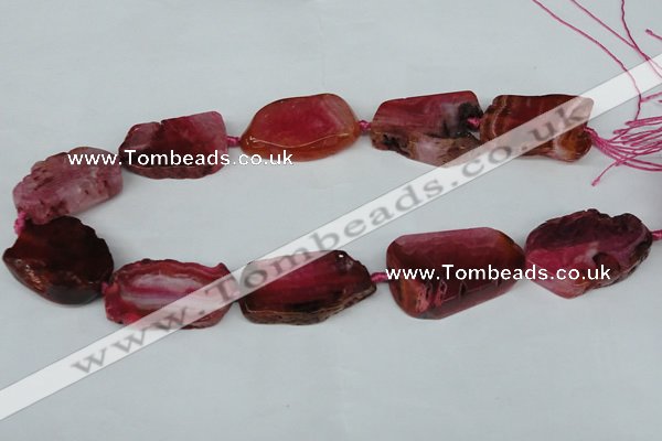 CNG1239 15.5 inches 25*35mm - 30*45mm freeform agate beads