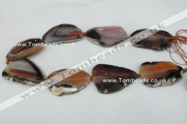 CNG1240 15.5 inches 30*40mm - 35*50mm freeform agate beads