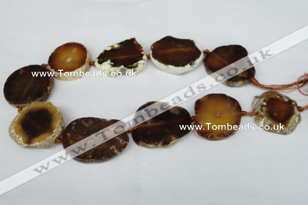 CNG1245 15.5 inches 25*35mm - 30*45mm freeform agate beads