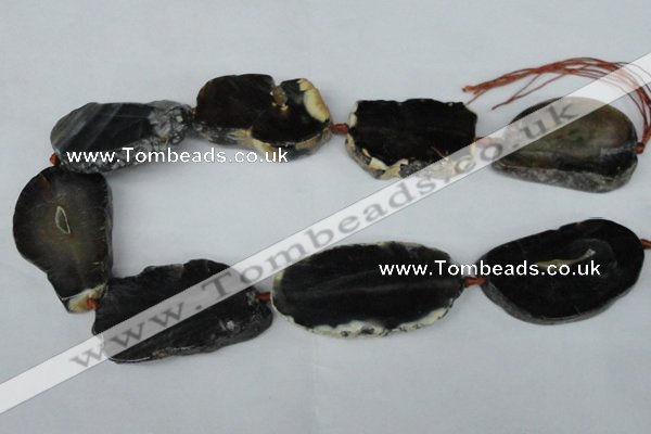 CNG1248 15.5 inches 30*40mm - 40*50mm freeform agate beads