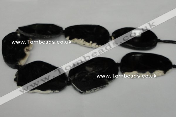 CNG1249 15.5 inches 35*40mm - 45*50mm freeform agate beads