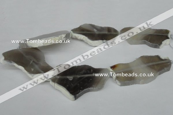 CNG1251 15.5 inches 30*50mm - 40*60mm freeform agate beads