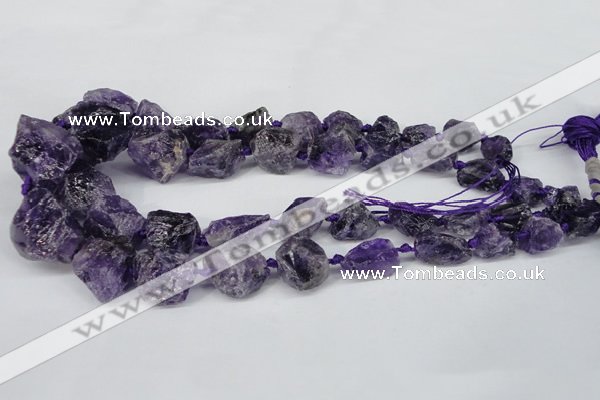 CNG1306 15.5 inches 8*12mm – 25*35mm nuggets amethyst beads