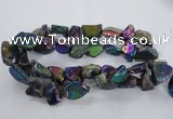 CNG1325 15.5 inches 15*20mm - 22*30mm nuggets plated quartz beads